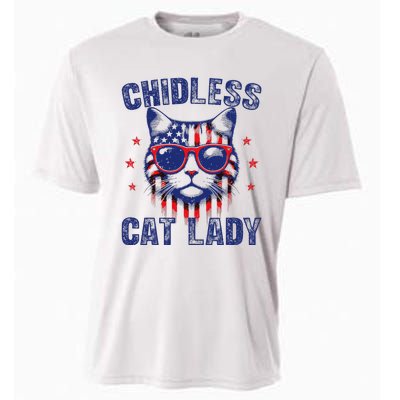 Childless Cat Ladies For Kamala Harris 2024 Election Cooling Performance Crew T-Shirt