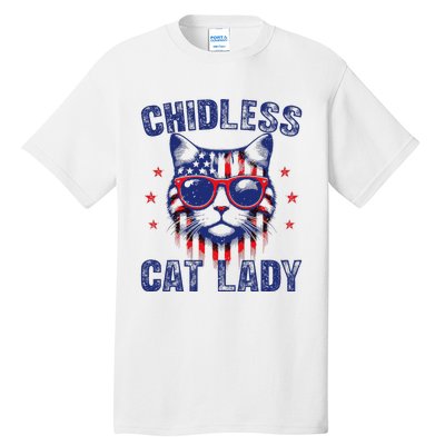 Childless Cat Ladies For Kamala Harris 2024 Election Tall T-Shirt