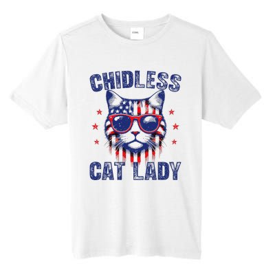 Childless Cat Ladies For Kamala Harris 2024 Election Tall Fusion ChromaSoft Performance T-Shirt