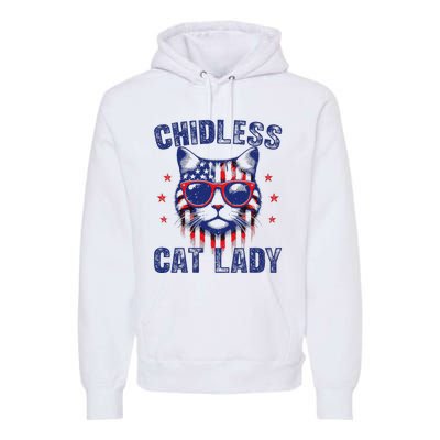 Childless Cat Ladies For Kamala Harris 2024 Election Premium Hoodie