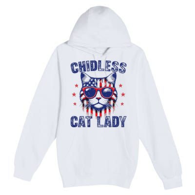 Childless Cat Ladies For Kamala Harris 2024 Election Premium Pullover Hoodie