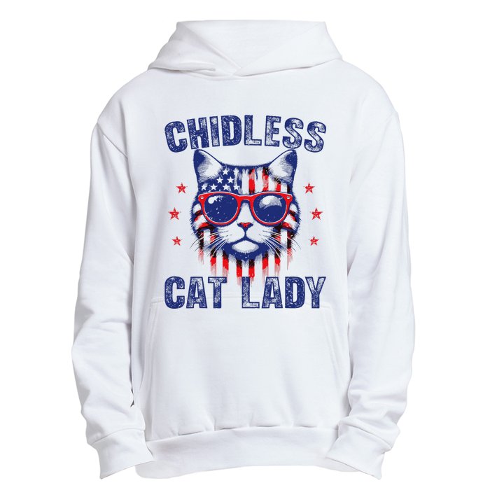 Childless Cat Ladies For Kamala Harris 2024 Election Urban Pullover Hoodie