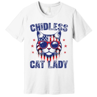 Childless Cat Ladies For Kamala Harris 2024 Election Premium T-Shirt