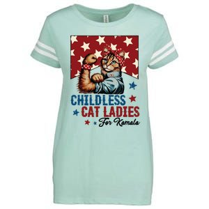 Childless Cat Ladies Childless Cat Lady Enza Ladies Jersey Football T-Shirt