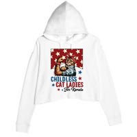 Childless Cat Ladies Childless Cat Lady Crop Fleece Hoodie