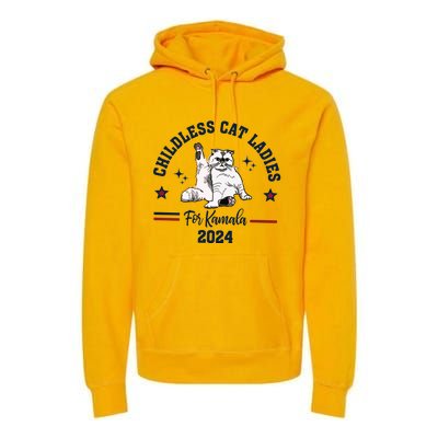 Childless Cat Lady Feminist Vote Premium Hoodie