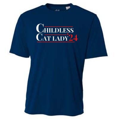 Childless Cat Lady Funny Voting Election 2024 Usa Kamala Harris 2024 Cooling Performance Crew T-Shirt