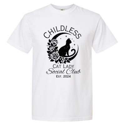 Childless Cat Lady Social Club Meme Cat Kamala Harris 2024 Garment-Dyed Heavyweight T-Shirt