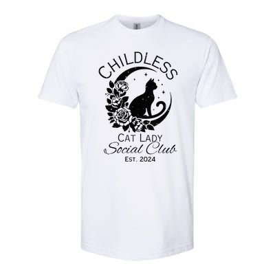 Childless Cat Lady Social Club Meme Cat Kamala Harris 2024 Softstyle® CVC T-Shirt