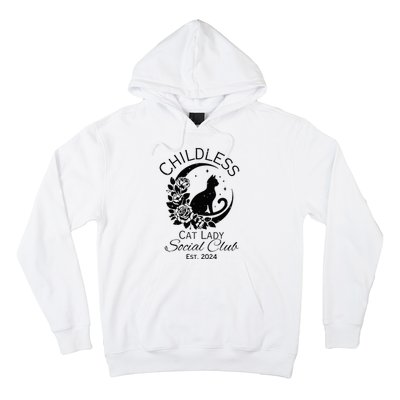 Childless Cat Lady Social Club Meme Cat Kamala Harris 2024 Hoodie