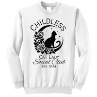 Childless Cat Lady Social Club Meme Cat Kamala Harris 2024 Sweatshirt