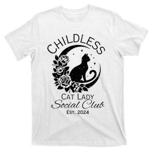 Childless Cat Lady Social Club Meme Cat Kamala Harris 2024 T-Shirt