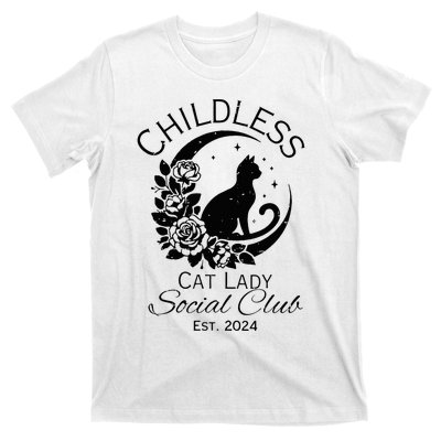 Childless Cat Lady Social Club Meme Cat Kamala Harris 2024 T-Shirt