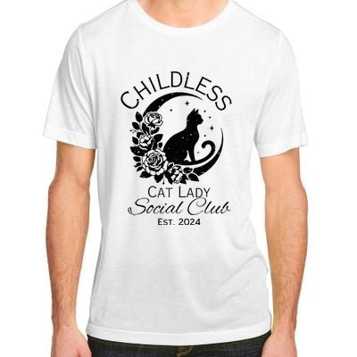 Childless Cat Lady Social Club Meme Cat Kamala Harris 2024 Adult ChromaSoft Performance T-Shirt