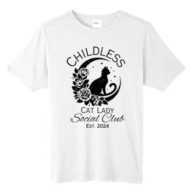 Childless Cat Lady Social Club Meme Cat Kamala Harris 2024 Tall Fusion ChromaSoft Performance T-Shirt