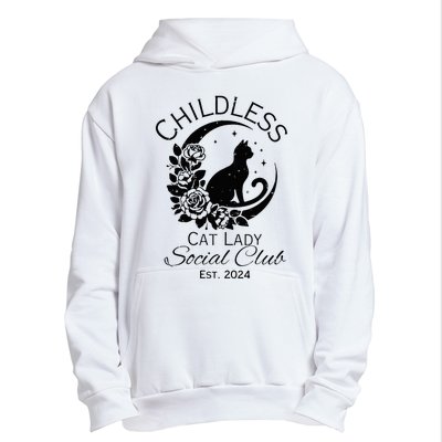 Childless Cat Lady Social Club Meme Cat Kamala Harris 2024 Urban Pullover Hoodie