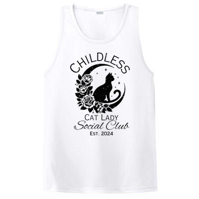 Childless Cat Lady Social Club Meme Cat Kamala Harris 2024 PosiCharge Competitor Tank