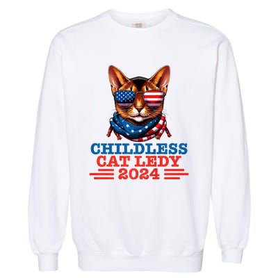 Childness Cat Ladies For President Kamala Harris 2024 Garment-Dyed Sweatshirt