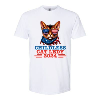 Childness Cat Ladies For President Kamala Harris 2024 Softstyle® CVC T-Shirt