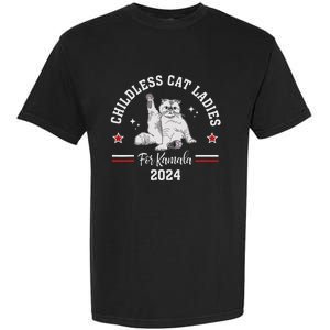 Childless Cat Ladies For Kamala Harris 2024 Election Garment-Dyed Heavyweight T-Shirt