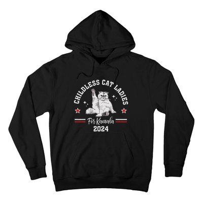 Childless Cat Ladies For Kamala Harris 2024 Election Hoodie