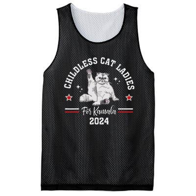 Childless Cat Ladies For Kamala Harris 2024 Election Mesh Reversible Basketball Jersey Tank