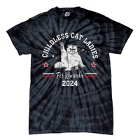 Childless Cat Ladies For Kamala Harris 2024 Election Tie-Dye T-Shirt