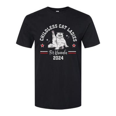 Childless Cat Ladies For Kamala Harris 2024 Election Softstyle CVC T-Shirt