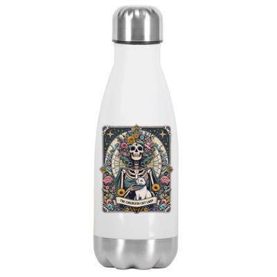 Childless Cat Lady Tarot Card Gift Stainless Steel Insulated Water Bottle