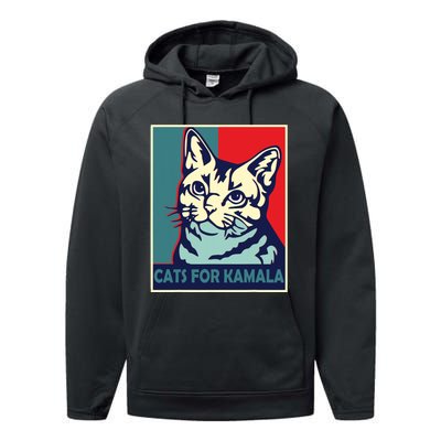 Childless Cat Lady Is Voting Kamala Harris President 2024 Performance Fleece Hoodie