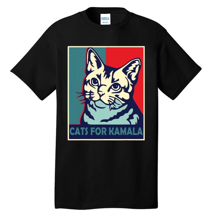 Childless Cat Lady Is Voting Kamala Harris President 2024 Tall T-Shirt