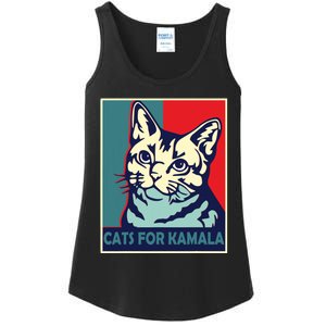 Childless Cat Lady Is Voting Kamala Harris President 2024 Ladies Essential Tank