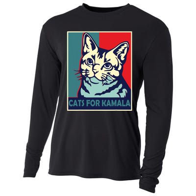 Childless Cat Lady Is Voting Kamala Harris President 2024 Cooling Performance Long Sleeve Crew