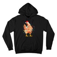 Chicken Christmas Lights Farm Animal Funny Xmas Hoodie