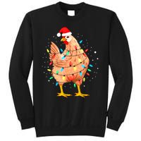 Chicken Christmas Lights Farm Animal Funny Xmas Sweatshirt