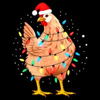 Chicken Christmas Lights Farm Animal Funny Xmas 16 in Basic Backpack