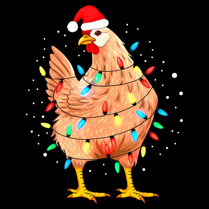 Chicken Christmas Lights Farm Animal Funny Xmas 16 in Basic Backpack