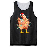 Chicken Christmas Lights Farm Animal Funny Xmas Mesh Reversible Basketball Jersey Tank