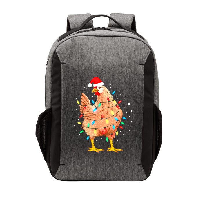 Chicken Christmas Lights Farm Animal Funny Xmas Vector Backpack