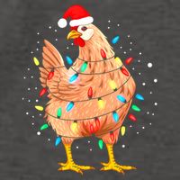 Chicken Christmas Lights Farm Animal Funny Xmas Vector Backpack
