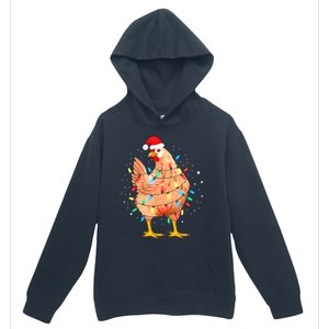 Chicken Christmas Lights Farm Animal Funny Xmas Urban Pullover Hoodie