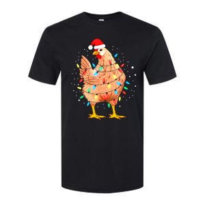 Chicken Christmas Lights Farm Animal Funny Xmas Softstyle CVC T-Shirt