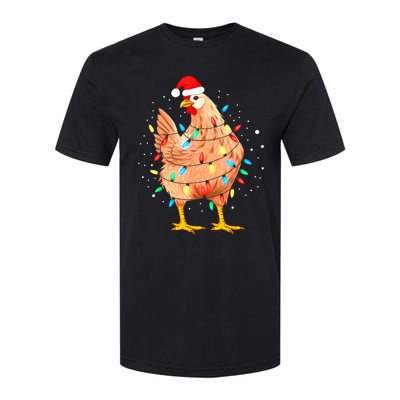 Chicken Christmas Lights Farm Animal Funny Xmas Softstyle CVC T-Shirt