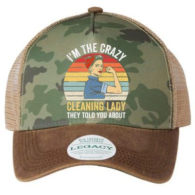 Crazy Cleaning Lady Housekeeper Housekeeping Maid Legacy Tie Dye Trucker Hat