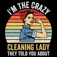 Crazy Cleaning Lady Housekeeper Housekeeping Maid Womens Tank Top