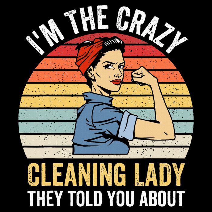 Crazy Cleaning Lady Housekeeper Housekeeping Maid Womens Tank Top