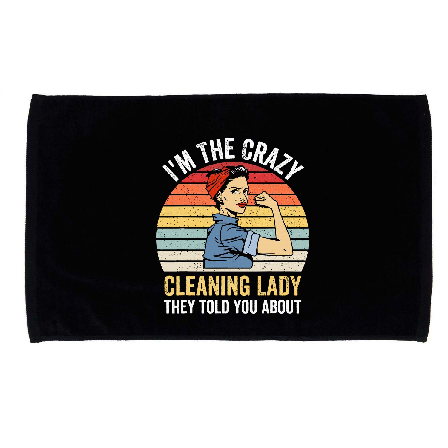 Crazy Cleaning Lady Housekeeper Housekeeping Maid Microfiber Hand Towel