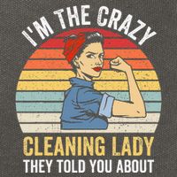 Crazy Cleaning Lady Housekeeper Housekeeping Maid Cotton Canvas Backpack