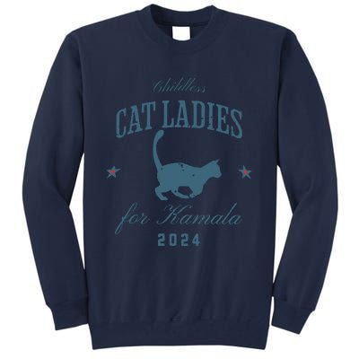 Childless Cat Ladies Against Fascism Feminist Tall Sweatshirt