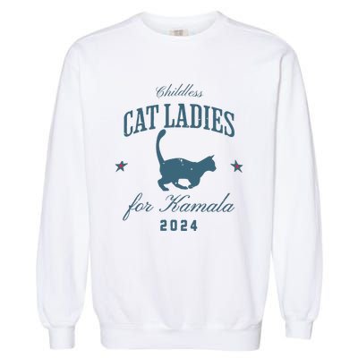 Childless Cat Ladies Against Fascism Feminist Garment-Dyed Sweatshirt